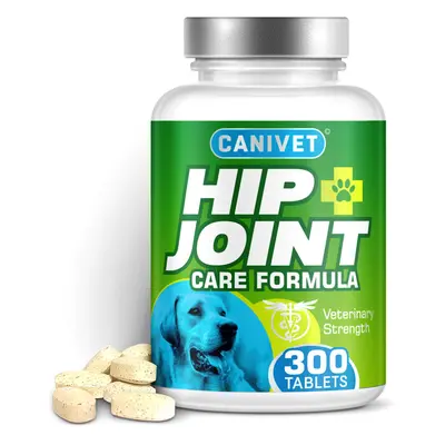 (300 Tablets) CANIVET Joint Supplements For Dogs - With Glucosamine and Chondroitin