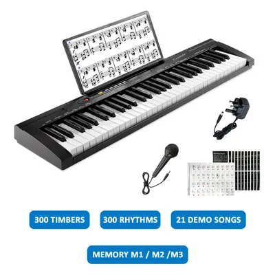 (61 KEYS SMART KEYBOARD ( B )) Keys Electronic Keyboard Digital Music Piano Instrument & Microph