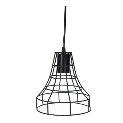 (Black) Chandelier Bronze Black Rust Pendant Light Wire Cage Hanging Light Fixture