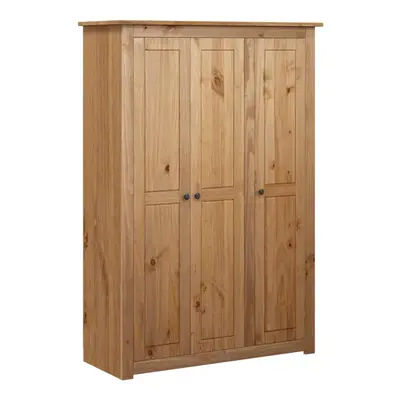 vidaXL 3-Door Wardrobe Pine Panama Range Bedroom Clothes Organiser Cabinet