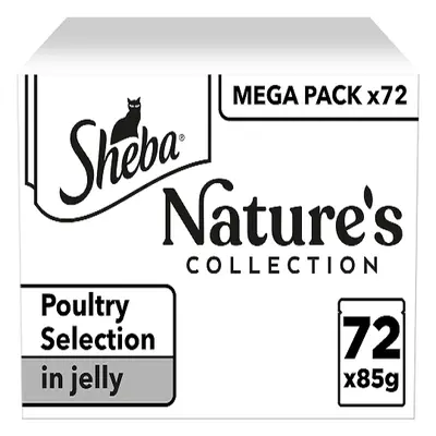 Sheba Natures Collection Cat Pouches Poultry In Jelly 72x85g Best Before MAY