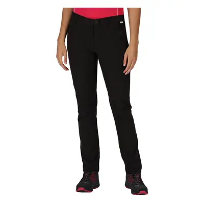 (14 UK, Black) Regatta Womens Highton Stretch Outdoor Walking Hiking Trousers Pants - Black