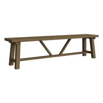 FWStyle Dining Bench Large 180cm Reclaimed Pine Rustic Driftwood Finish