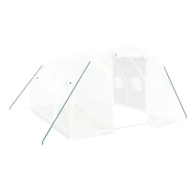 (white, x x m) vidaXL Greenhouse Plant House with Steel Frame Polytunnel Greenhouse White