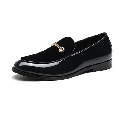 (Black-11.5) Men's Loafers Comfortable Flats Casual Shoes Men Dress Shoes Slip-On Soft Leather D