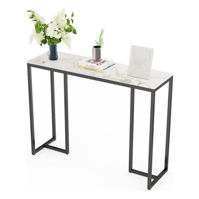 (Ink Painting Pattern-black Legs) Sintered Stone slim Console Table Desk Hallway Unit