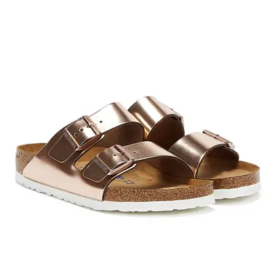 (UK 7) Birkenstock Womens Metallic Copper Arizona Sandals