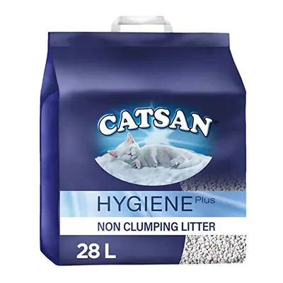 Catsan Hygiene Plus Non Clumping Cat Litter, Litres Odour Control (2 x 14L)