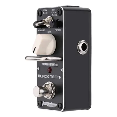 Black Teeth Vintage Distortion Electric Guitar Effect Pedal Mini Single with True Bypass