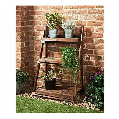 Burntwood Tier Garden Shelf/Flower & Plant Stand Garden Decor-G0260