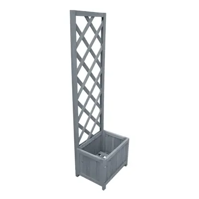 vidaXL Solid Firwood Trellis Planter 40x30x135 cm Garden Lawn Flower Box Pot