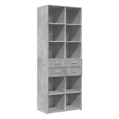 (concrete grey) vidaXL Highboard Sideboard Cabinet Storage Cupboard Brown Oak Engineered Wood