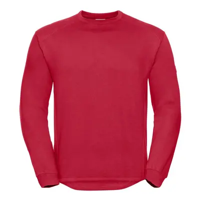 (4XL, Classic Red) Russell Mens Spotshield Heavy Duty Crew Neck Sweatshirt