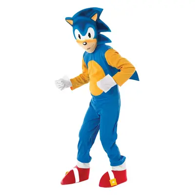 (S, Blue/Yellow/Red) Sonic The Hedgehog Childrens/Kids Costume