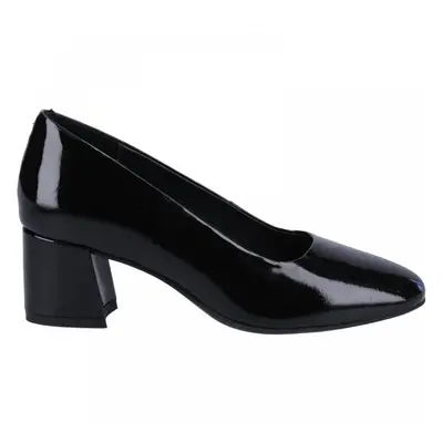 (7 (Adults')) Alicia | Black | Women's Leather Court Shoes