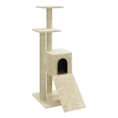 (cream) vidaXL Cat Tree with Sisal Scratching Posts cm Cat Playhouse Multi Colours