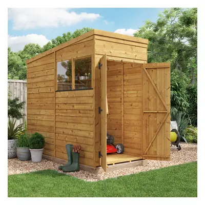 (4x8, Windowed) BillyOh Switch Overlap Pent Shed