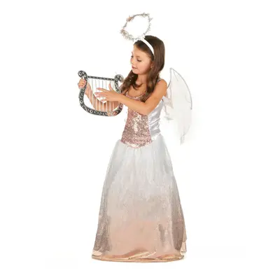 (S years (110-120 cm)) Girls' rose gold angel costume