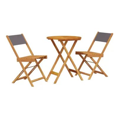 vidaXL Bistro Set Piece Outdoor Bar Set Anthracite Fabric and Solid Wood