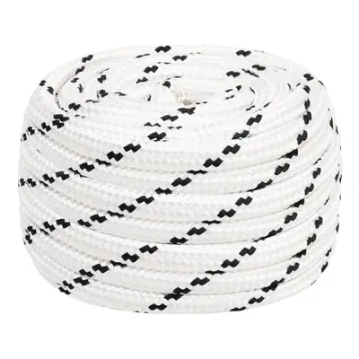 (16 mm/ m) vidaXL Braided Boat Rope Polyester Sturdy Yacht Cable Black/White Multi Sizes