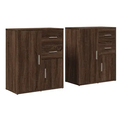 vidaXL Sideboards Cupboard Cabinet Highboard pcs Brown Oak Engineered Wood