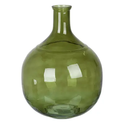 Flower Vase ACHAAR Glass cm Olive Green