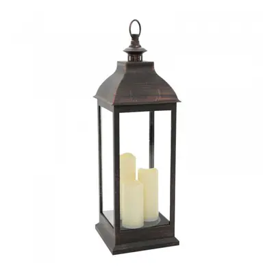 Smart Garden 1950010RB Giant Copper Battery Powered Lantern with LED Candles