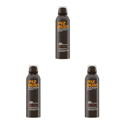 Piz Buin Tan and Protect Tan Accelerating Oil Spray SPF High, 150ml (Pack of 3)