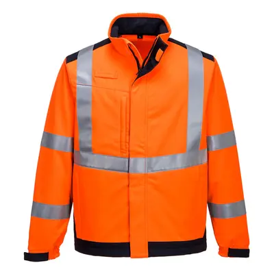 (Orange/Navy, XL) Portwest Modaflame Multi Arc Softshell Jacket