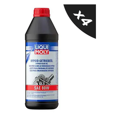 Liqui Moly Hypoid Gear Oil SAE 80W API GL5 MAN Typ M1 4x1L