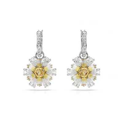 Swarovski Idyllia Yellow Rhodium Plated Flower Drop Earrings