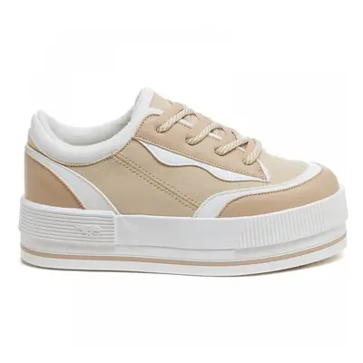 (4 (Adults')) Wink | Camel | Womens Platform Trainers