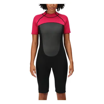 (6/8, Dark Cerise) Regatta Womens Shorty Surfing Watersports Back Zip Wetsuit - Dark Cerise