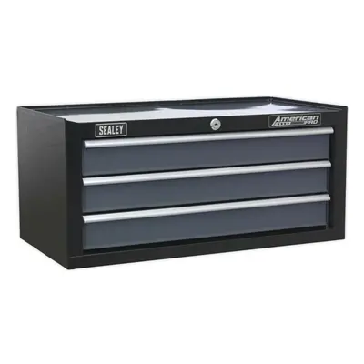 605 x x 275mm BLACK Drawer MID-BOX Tool Chest Lockable Storage Cabinet