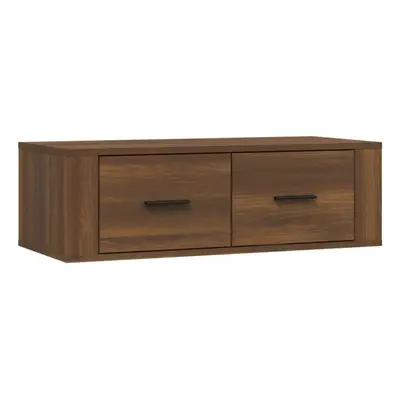 (Brown oak) vidaXL Hanging TV Cabinet Entertainment Centre Wall TV Unit Engineered Wood