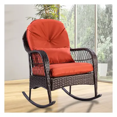 Wicker Rocking Chair Porch Garden Wicker Rocker Patio Furniture