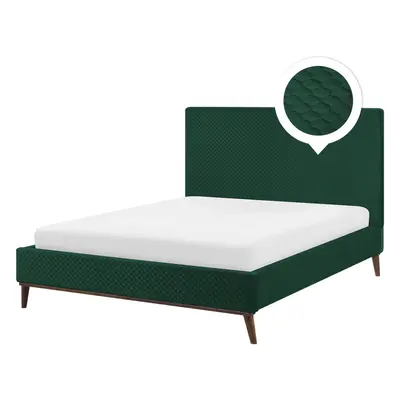 Bed Velvet BAYONNE x cm (EU Double) Dark Green