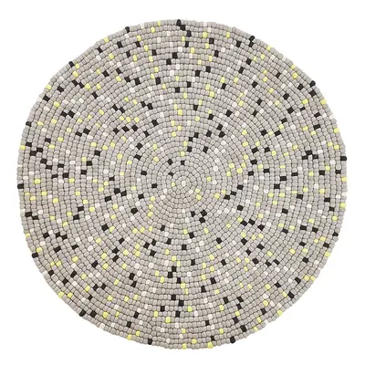 Round Felt Ball Area Rug cm Light Grey PENEK