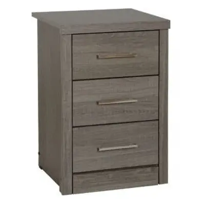 Lisbon Drawer Bedside Chest Black Wood Grain