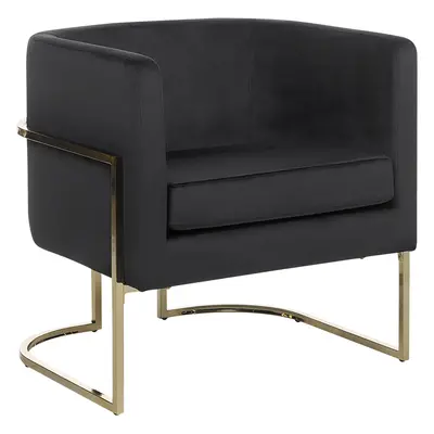 Armchair SIRKKA Velvet Black