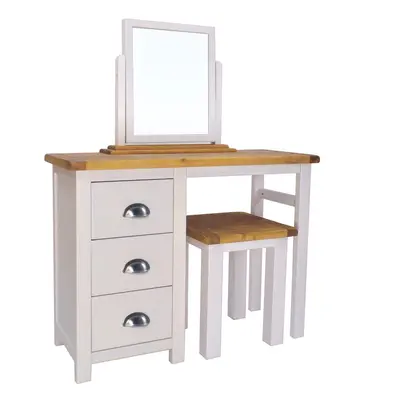 Dressing Table Set Light Grey Bedroom Furniture Makeup Table Wooden Organiser