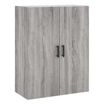 (grey sonoma) vidaXL Wall Mounted Cabinet Storage Cabinet Side Cabinet White Engineered Wood