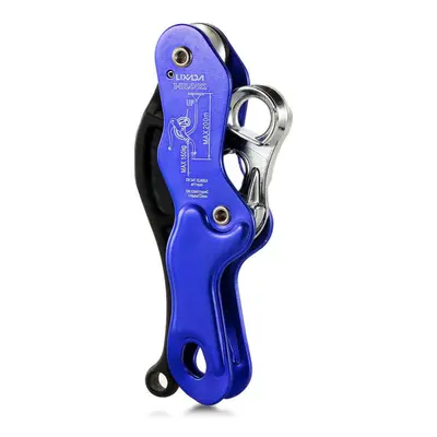 (Blue) Outdoor Stop Descender Self-braking Self Locking Carving Rock Climbing Caving Rescue Rapp