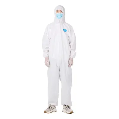 (3XL) Coverall Disposable Isolation Suit Prevent Invasion for Staff Protective Clothing Dust-pro