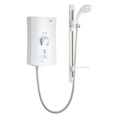 Mira Advance Electric Shower Thermostatic Assistive White Chrome 9kW Power