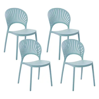 Set of Garden Chairs OSTIA Light Blue