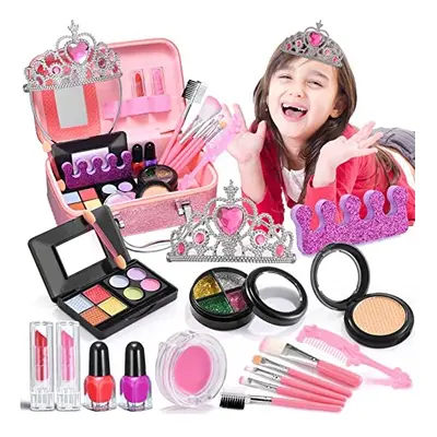 Kids Makeup Kit for Girl, Washable Kids Make Up Set, Little Girls Makeup Kit, Nontoxic True Colo