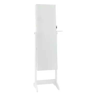 Freestanding Jewelry Armoire Lockable Full-length w/3-Color Led Lights