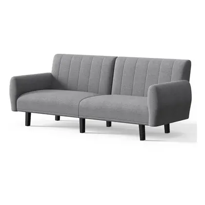 Convertible Sofa Couch Sleeper with Armrest and Wood Legs Foam Cushion