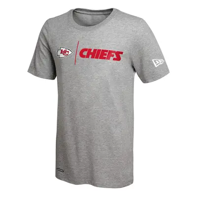 New Era NFL Men's Gametime Dri-Tek Cool Grey Short Sleeve T-Shirt, Kansas City Chiefs, Small